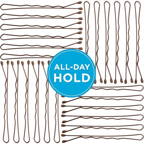 New 48CT Slideproof Bobby Pins Brown - Picture 4 of 4